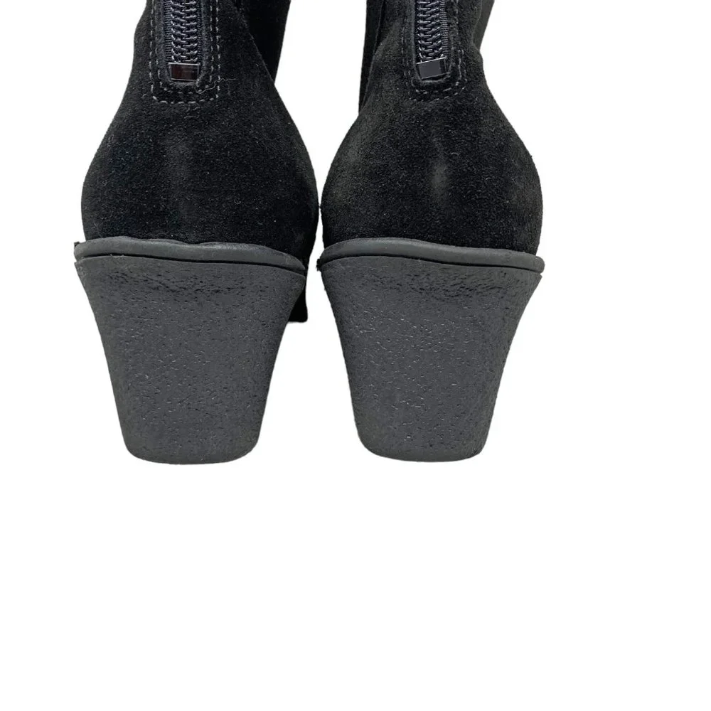 MAXINE Of Canada Waterproof Black Suede Insulated Rear Zip Wedge‎ Boots